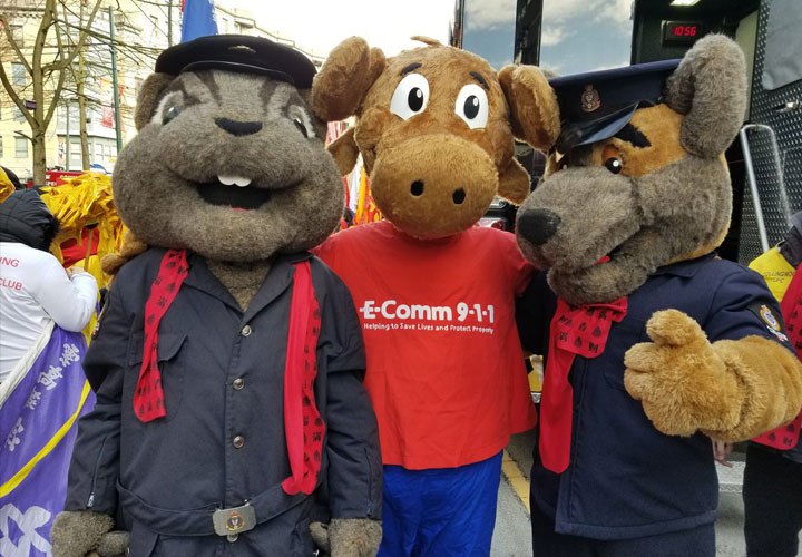 Our E-Comm moose ambassador ALI joined friends from the Vancouver Police Department at the 45th Vancouver Chinatown Spring Festival Parade on Feb. 18.